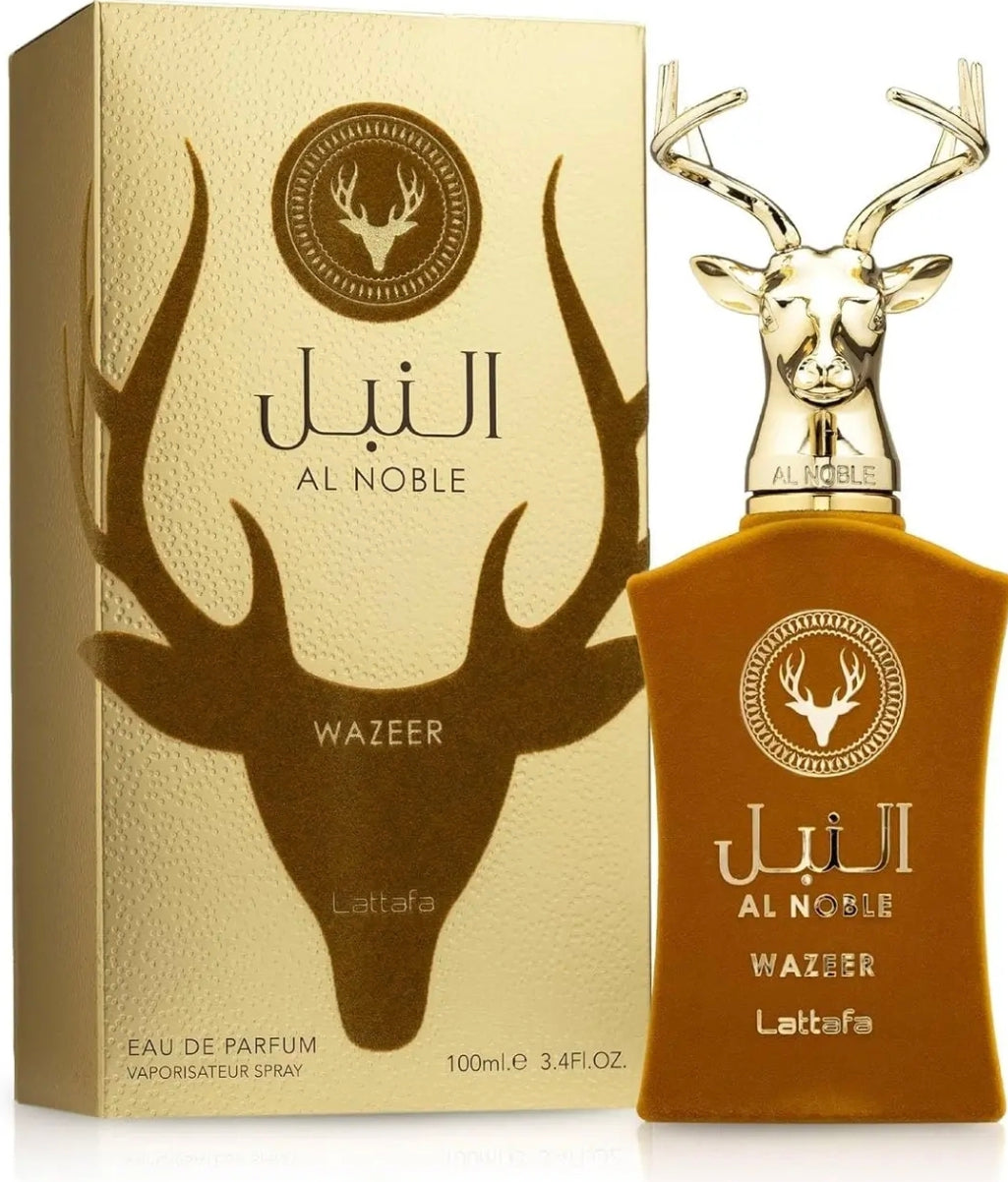 Perfume Árabe Al Noble Wazeer Lattafa EDP 100ml Compartilhável Importado Alta Fixação