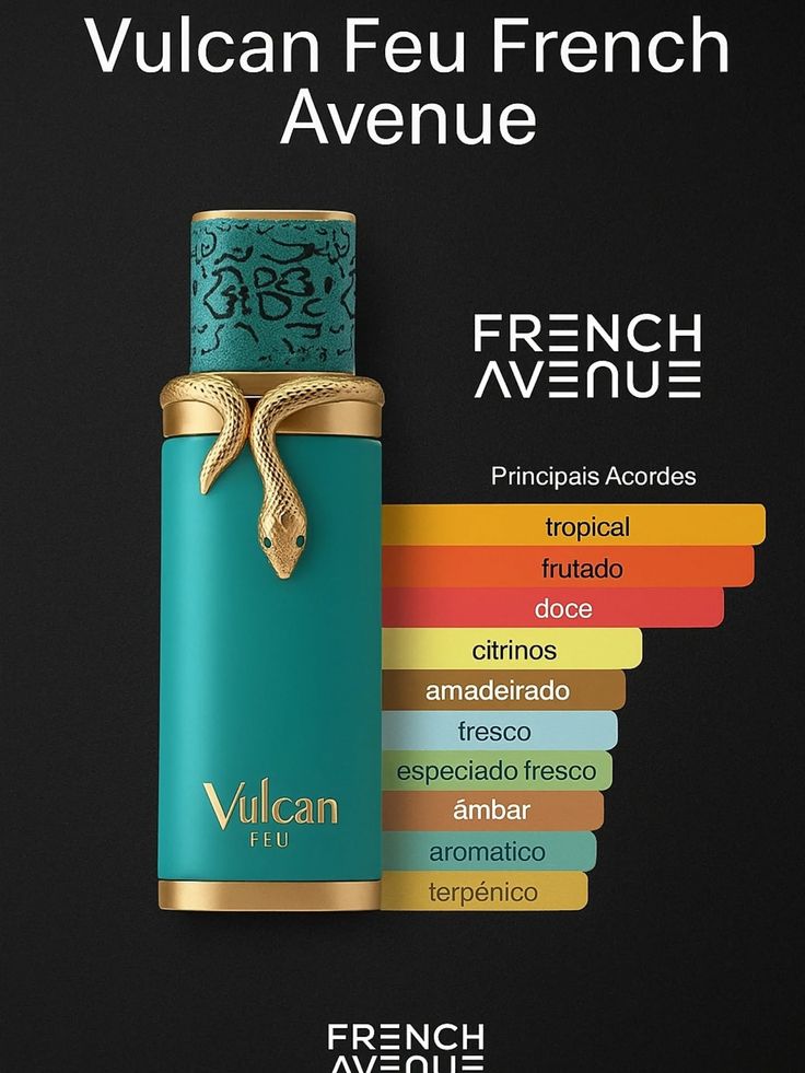 Perfume Vulcan Feu French Avenue EDP 100ml Compartilhável Floral Tropical Importado